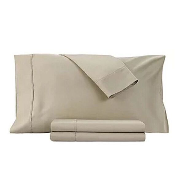 Fieldcrest 1400 Thread Count Bed Sheet Set Light Taupe - Picture 3 of 6